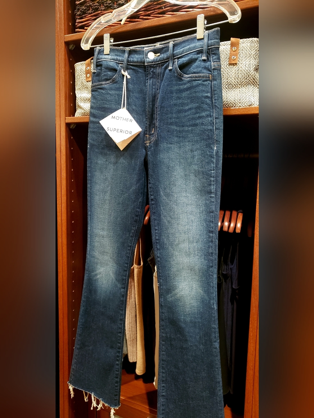 Mother Jeans Hustler Flood Fray Size 25